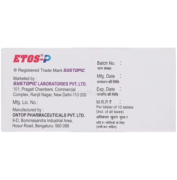 etos p tablet 10's
